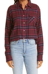 Rag & Bone Jonah Plaid Button-up Shirt In Burgundy Multi
