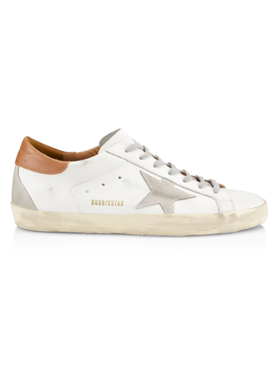 GOLDEN GOOSE MEN'S SUPER-STAR LEATHER & SUEDE SNEAKERS