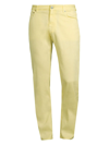 PT01 MEN'S COTTON & LINEN STRETCH STRAIGHT-LEG JEANS