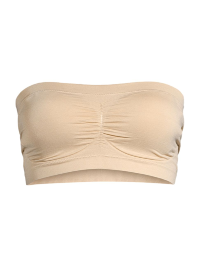 Yummie Seamless Nylon Bandeau In Almond