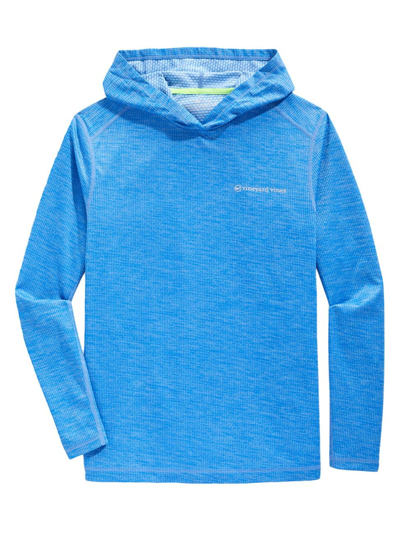 Vineyard Vines Sankaty Half Zip Performance Hoodie In Tide Blue