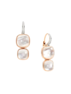 Pomellato Women's Nudo 18k Rose Gold, White Topaz, Mother-of-pearl & Diamond Drop Earrings