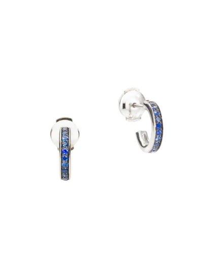 Pomellato Women's Iconica 18k White Gold & Sapphire Hoop Earrings