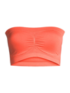 Yummie Seamless Nylon Bandeau In Orange