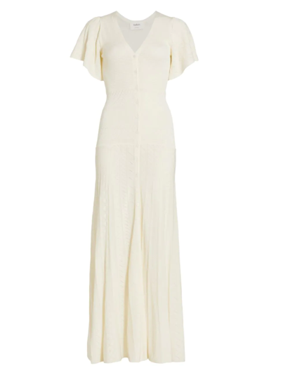 Ba&sh Ba & Sh Aviva Pointelle Knit Maxi Dress In Ecru | ModeSens