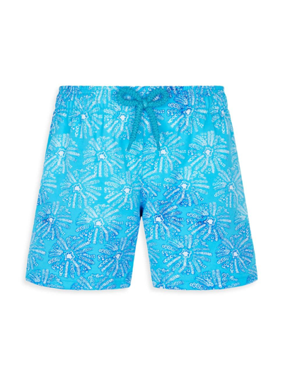 Vilebrequin Kids' Little Boy's & Boy's Urchin-print Swim Shorts In Blue