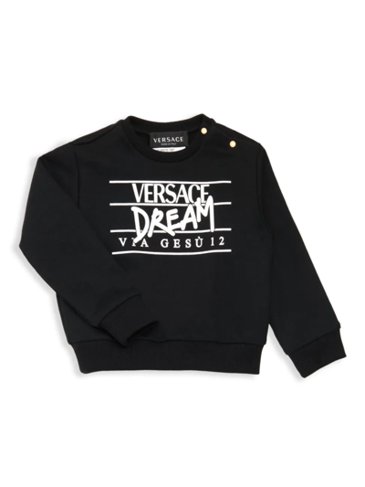 Versace Baby's & Little Kid's Logo-print Sweatshirt In Black