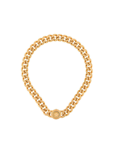 Versace Medusa Chainlink Necklace In Gold