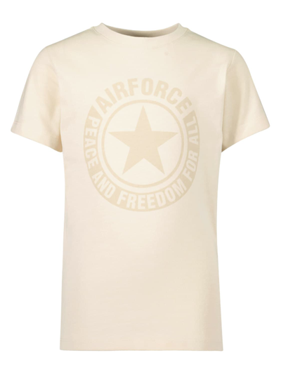 Airforce Kids T-shirt For Boys In Beige