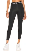 Nike Pro 365 Mesh-paneled Recycled Dri-fit Leggings In Black & White