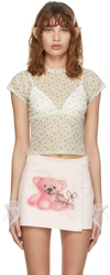 Im Sorry By Petra Collins Ssense Exclusive Yellow Seashell Mesh T-shirt In Small Violet Over Ta