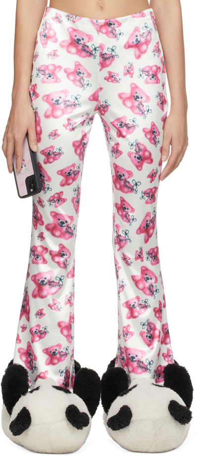 Im Sorry By Petra Collins Ssense Exclusive Pink & White Petra Bell Trousers In Pink Teddy Bear Pri