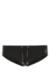 Dolce & Gabbana Black Swim Briefs With Branded Drawstring And Logo Tag