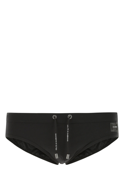 Dolce & Gabbana Black Stretch Nylon Swimming Brief