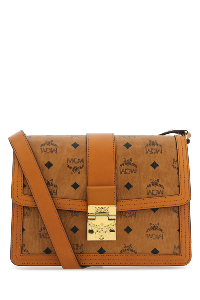 Mcm Tracy Foldover Medium Shoulder Bag In Brown