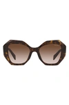 Prada Oversize-frame Gradient Sunglasses In Brown