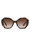 Prada Womens Pr 19zs Tortoiseshell-pattern Acetate Sunglasses Brown In Tortoise/ Brown Gradient