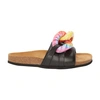 Jw Anderson Chain-embellished Tie-dye Leather Slides In Black