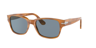 Persol Po3288s Striped Brown Male Sunglasses In Light Blue