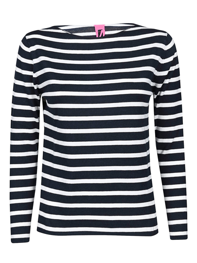 Alessandro Aste Cashmere Blend Striped Sweater In Blue