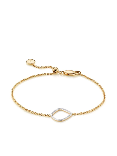 Monica Vinader Riva Diamond Kite Chain Bracelet In Gold