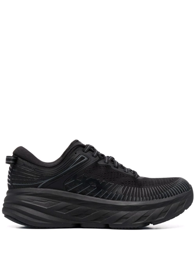 Hoka Panelled Low-top Sneakers In Black