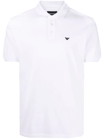 EMPORIO ARMANI LOGO-EMBROIDERED POLO SHIRT