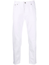 Dondup Carrot Leg Jeans In Durable Cotton Drill In Weiss