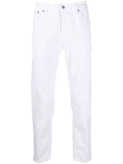 Dondup High-rise Slim Fit Jeans In Weiss