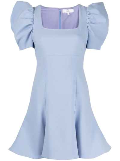 Likely Alia Square-neck Peplum Mini Dress In White
