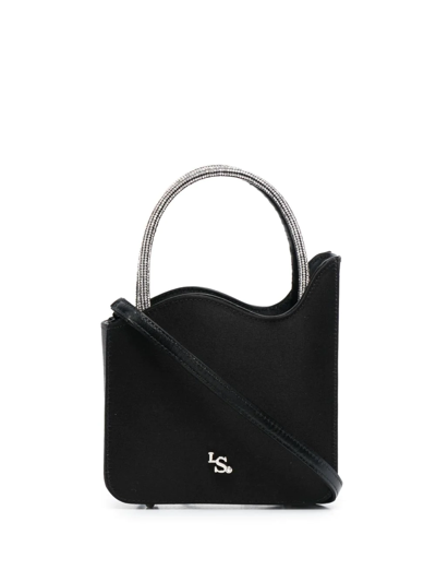 Le Silla Micro Ivy Crystal-embellished Tote Bag In Black