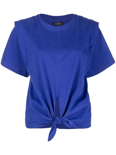 Isabel Marant 短款束腰t恤 In Electric Blue