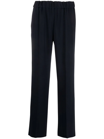 Alberto Biani Wide-leg Flared Trousers In Blau