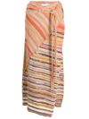 Jonathan Simkhai Women's Raelle Space Dye Cotton-wool Midi Skirt In Lupine Space Dye