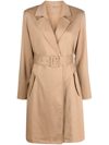 LIU •JO BELTED PLEATED TRENCH COAT