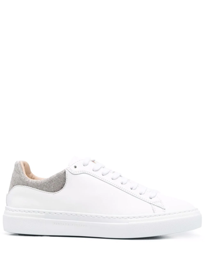 Fabiana Filippi Low-top Leather Sneakers In White
