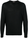 COLOMBO V-NECK FINE-KNIT JUMPER