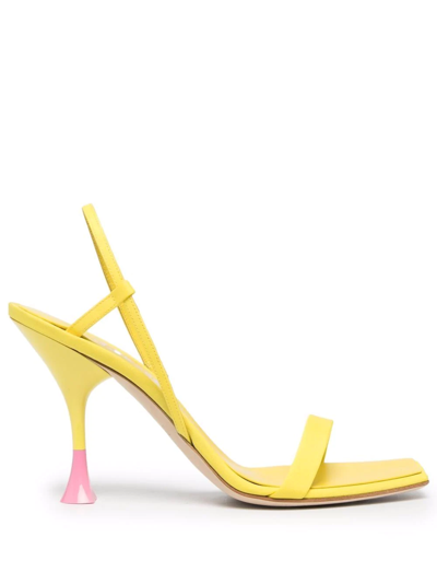 3juin Ischia Cedro Leather Sandals In Yellow