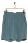 Z By Zella Traverse Woven Shorts In Teal Titanic