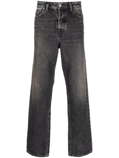 Diesel D-viker Straight-leg Jeans In Washed Black