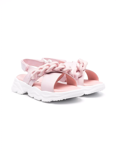 N°21 Teen Chain-detail Platform Sandals In Pink