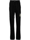 Amiri Tiger Logo-print Cotton-jersey Track Pants In Black