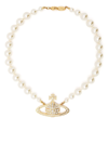 Vivienne Westwood Bas Relief Pearl-chain Choker In White