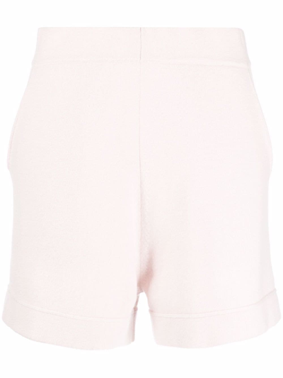 Allude High-waisted Knitted Shorts In Neutrals