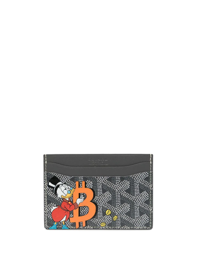 Pre-owned Goyard  Scrooge Mcduck St Sulpice Cardholder In Grey