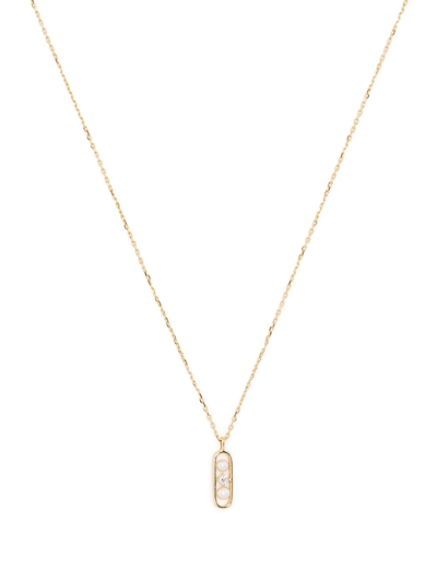 Ruifier 18kt Yellow Gold Morning Dew Dawn Pearl And Diamond Necklace