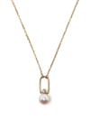 RUIFIER 18KT YELLOW GOLD ASTRA MOONLIGHT PEARL AND DIAMOND PENDANT NECKLACE