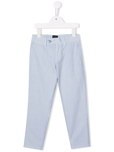 Fay Kids' Straight-leg Chino Trousers In Blue