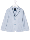 Fay Teen Logo Single-breasted Blazer In Blue