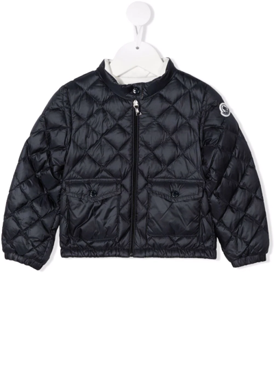 Moncler Babies' Binic Diamond-quilted Jacket In Blue